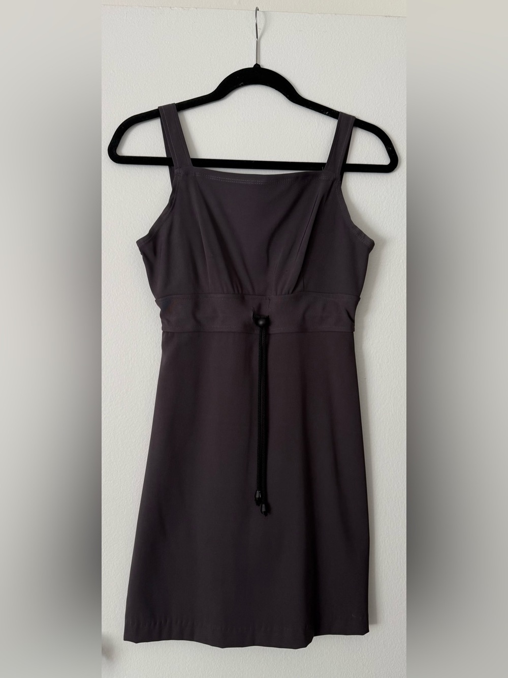 Rampage Dark Charcoal Square-Neck Sleeveless Dress